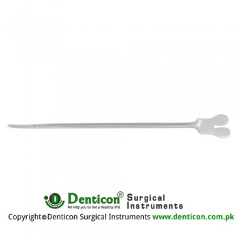 Nelaton Butterfly Probe / Grooved Director Stainless Steel, 16 cm - 6 1/4"